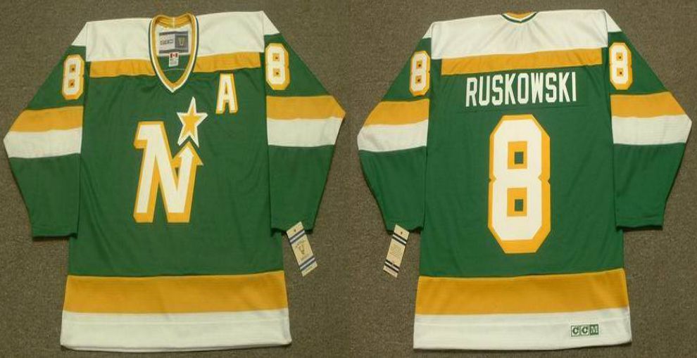 2019 Men Dallas Stars #8 Ruskowski Green CCM NHL jerseys